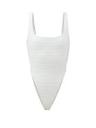 Matchesfashion.com Mara Hoffman - Idalia Square-neck Recycled-fibre Swimsuit - Womens - White