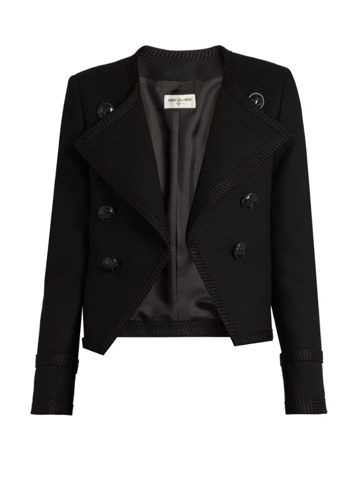 Saint Laurent Spencer Cropped Wool Jacket