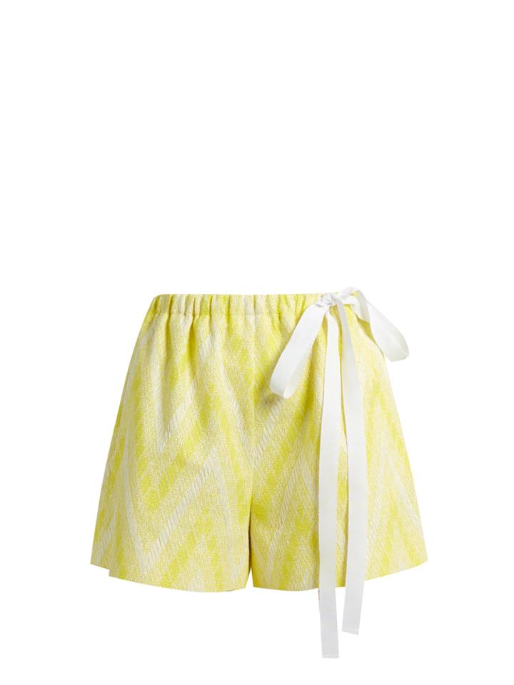 Rochas Chevron-jacquard Cotton-blend Shorts