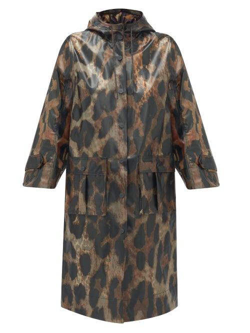 Matchesfashion.com Ganni - Leopard-print Pvc Raincoat - Womens - Leopard
