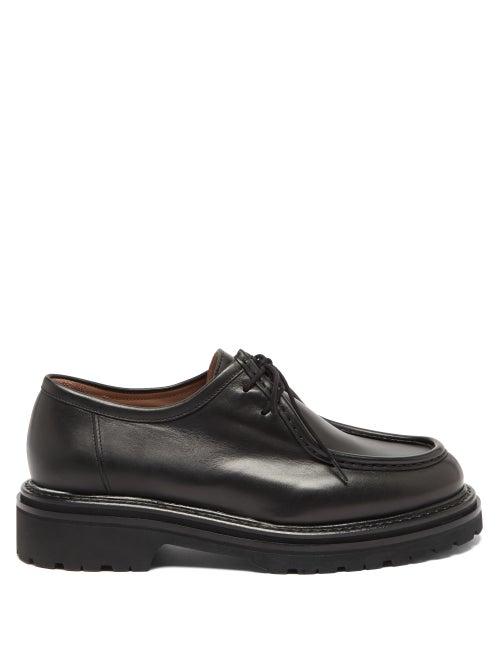 Legres - Lace-up Leather Derby Shoes - Womens - Black