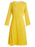 Matchesfashion.com Bower - Bianca Poplin Wrap Dress - Womens - Yellow