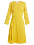 Matchesfashion.com Bower - Bianca Poplin Wrap Dress - Womens - Yellow