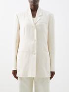 Nanushka - Mersey Single-breasted Blazer - Womens - Cream