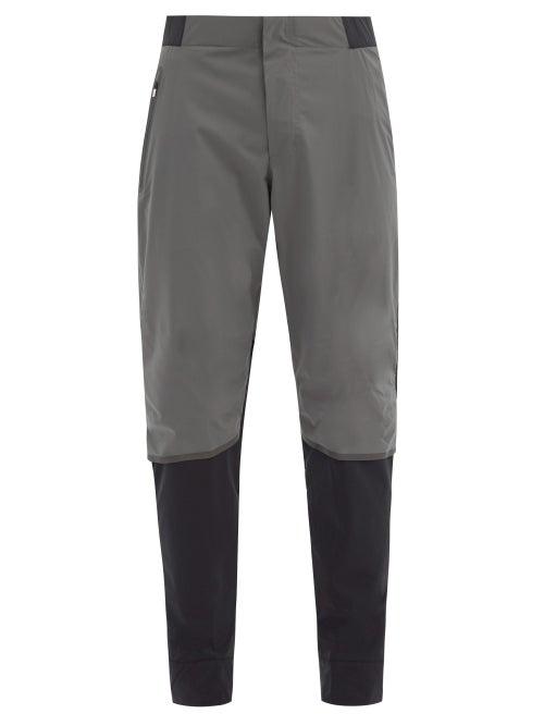 Matchesfashion.com On - Panelled Technical-shell Track Pants - Mens - Black Grey