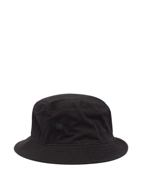 Matchesfashion.com Acne Studios - Kansy Face Cotton Poplin Bucket Hat - Mens - Black
