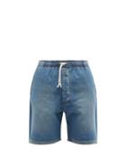 Loewe Paula's Ibiza - Drawstring-waist Denim Bermuda Shorts - Mens - Denim