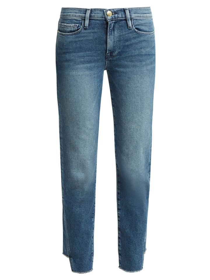 Frame Le Nouveau Raw-hem Straight-leg Jeans