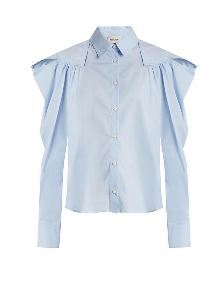 Rachel Comey Crescent Gathered-shoulder Cotton Shirt