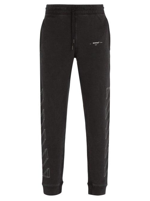 Matchesfashion.com Off-white - Printed Cotton Sweatpants - Mens - Grey