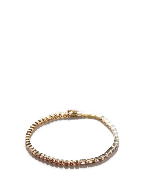 Ladies Fine Jewellery Yvonne Lon - Rainbow Sapphire, Amethyst & 9kt Gold Bracelet - Womens - Multi
