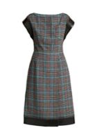 Prada Houndstooth Wool-blend Dress
