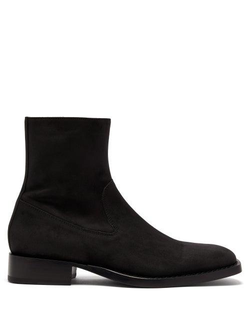 Matchesfashion.com Ann Demeulemeester - Suede Ankle Boots - Mens - Black