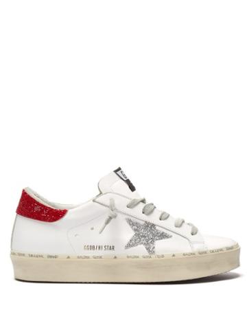 Matchesfashion.com Golden Goose Deluxe Brand - Hi Star Crystal Encrusted Low Top Trainers - Womens - White Multi