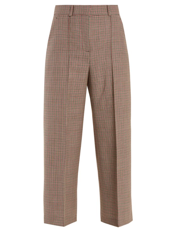 Racil Warwick Hound's-tooth Wool Cropped Trousers