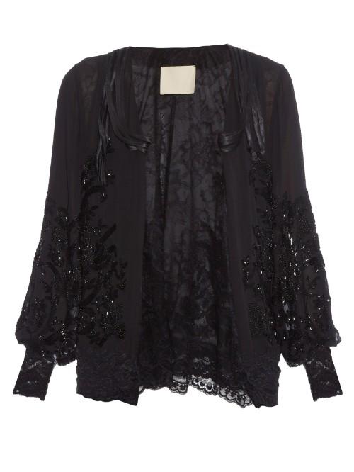 Loyd/ford Bead-embellished Silk-chiffon Jacket