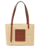 Ladies Bags Loewe Paula's Ibiza - Small Raffia And Leather Basket Bag - Womens - Tan Multi
