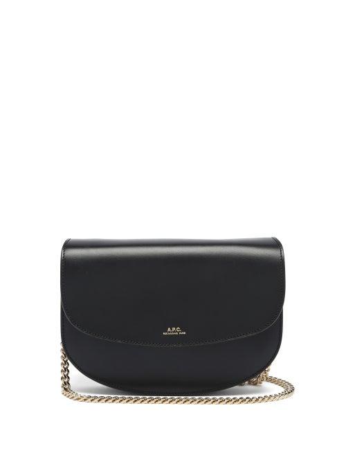 Ladies Bags A.p.c. - Genve Leather Cross-body Bag - Womens - Black