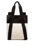 Matchesfashion.com Proenza Schouler - Logo Convertible Leather And Canvas Backpack - Womens - White Black
