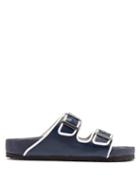 Matchesfashion.com Birkenstock X Il Dolce Far Niente - Arizona Fullex Leather Sandals - Womens - Navy White
