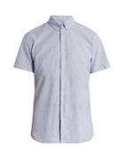 Oliver Spencer Aston Short-sleeved Cotton And Linen-blend Shirt