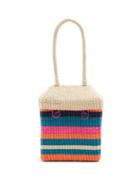 Matchesfashion.com Sophie Anderson - Serella Woven Toquilla Straw Box Bag - Womens - Multi