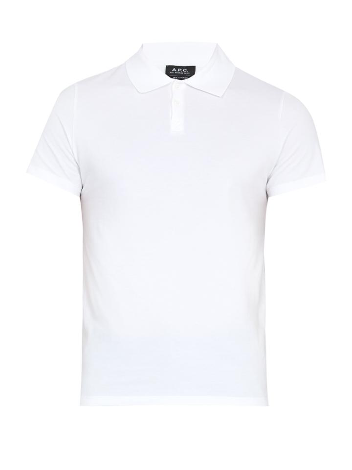 A.p.c. Short-sleeved Stretch-cotton Piqu Polo Shirt