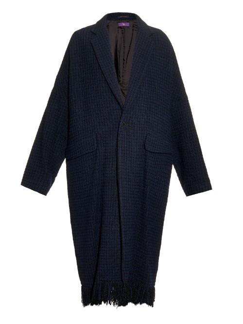 Y's By Yohji Yamamoto Fringed Wool-blend Coat