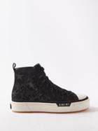 Amiri - Stars Court Cotton-canvas High-top Trainers - Mens - Black White