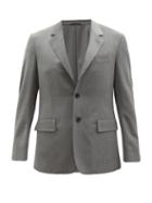 Mens Rtw Caruso - Macbeth Wool-blend Sharkskin Suit Jacket - Mens - Grey