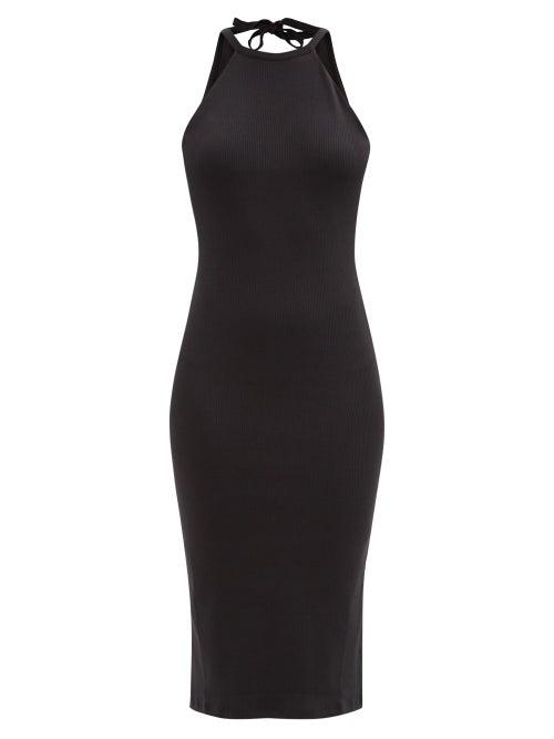 Skin - Ivone Halterneck Pima-cotton Blend Dress - Womens - Black