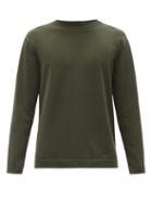 Matchesfashion.com Thom Sweeney - Crew-neck Cotton-jersey Sweater - Mens - Khaki