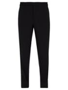 Matchesfashion.com Ralph Lauren Purple Label - Barathea Wool Tuxedo Trousers - Mens - Black