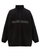 Matchesfashion.com Balenciaga - Logo Embroidered Wool Jacket - Mens - Black