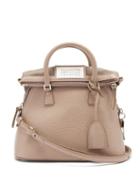 Maison Margiela - 5ac Mini Leather And Canvas Handbag - Womens - Light Pink