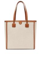 Matchesfashion.com Mark Cross - Antibes Large Leather-trimmed Canvas Tote - Womens - Brown Multi