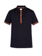 Matchesfashion.com Paul Smith - Striped Placket Cotton Piqu Polo Shirt - Mens - Navy