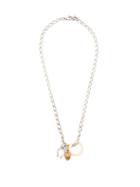 Matchesfashion.com Bottega Veneta - Horseshoe Charm Necklace - Womens - Silver
