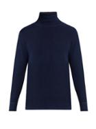 Blue Blue Japan High-neck Stretch-cotton Sweater