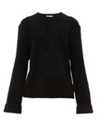 Matchesfashion.com Bottega Veneta - Waffle Knit Cotton Blend Sweater - Mens - Black