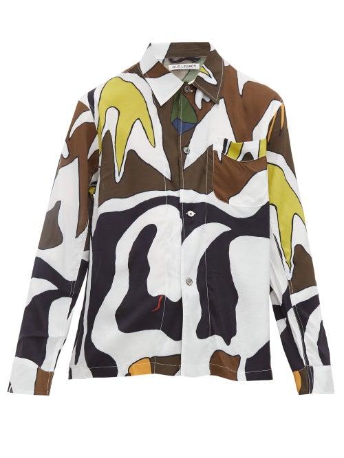 Matchesfashion.com Our Legacy - Box Abstract Swordfish Print Shirt - Mens - Multi