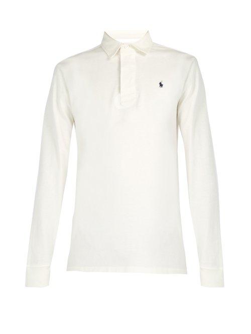 Matchesfashion.com Polo Ralph Lauren - Long Sleeve Cotton Piqu Rugby Shirt - Mens - White