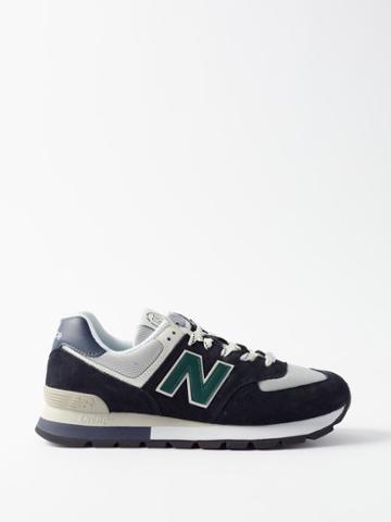 New Balance - 574 Rugged Suede And Mesh Trainers - Mens - Black Green