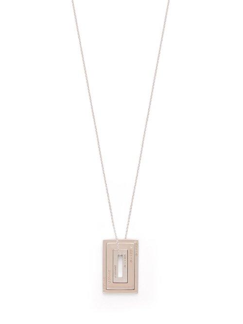 Matchesfashion.com Le Gramme - Triple Pendant Sterling Silver Necklace - Mens - Silver
