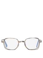 Matchesfashion.com Kuboraum - Square Metal Glasses - Mens - Grey
