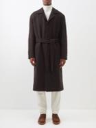 Brioni - Milano Belted Wool-blend Overcoat - Mens - Brown