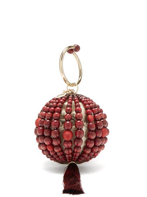 Matchesfashion.com Rosantica By Michela Panero - Billie Bead And Tassel Ball Clutch - Womens - Red Multi