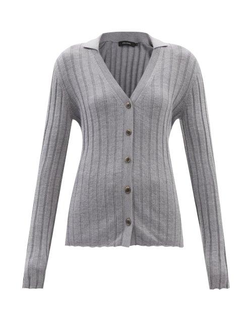 Lisa Yang - Indya Ribbed Cashmere Cardigan - Womens - Grey