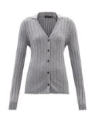 Lisa Yang - Indya Ribbed Cashmere Cardigan - Womens - Grey