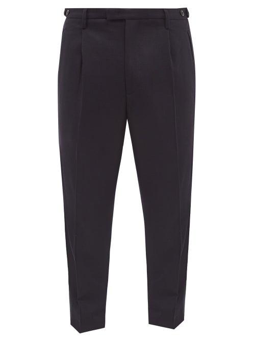Barena Venezia - Masco Cropped Wool-blend Trousers - Mens - Navy